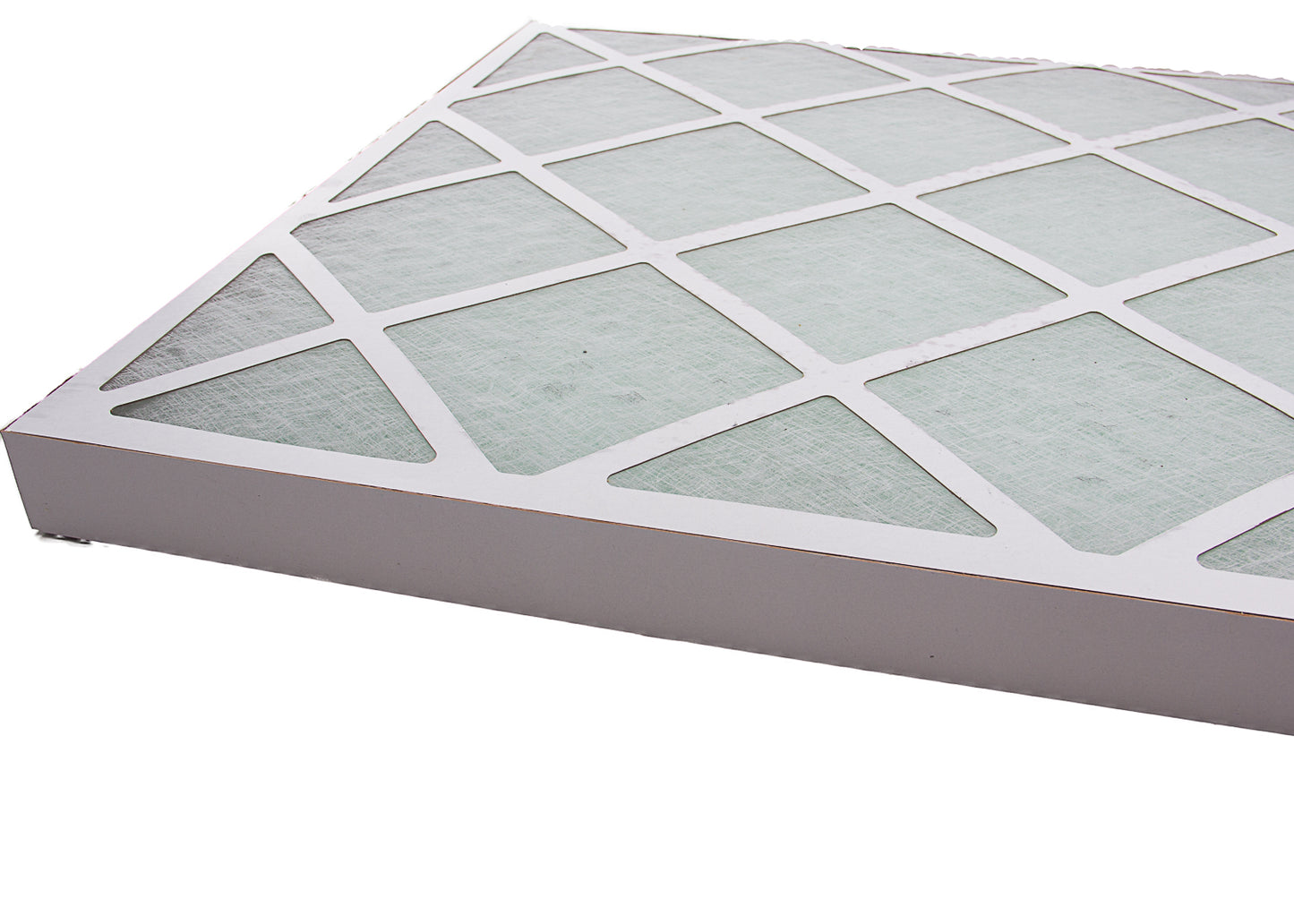 green panel filter for dust collection. cardboard frame.