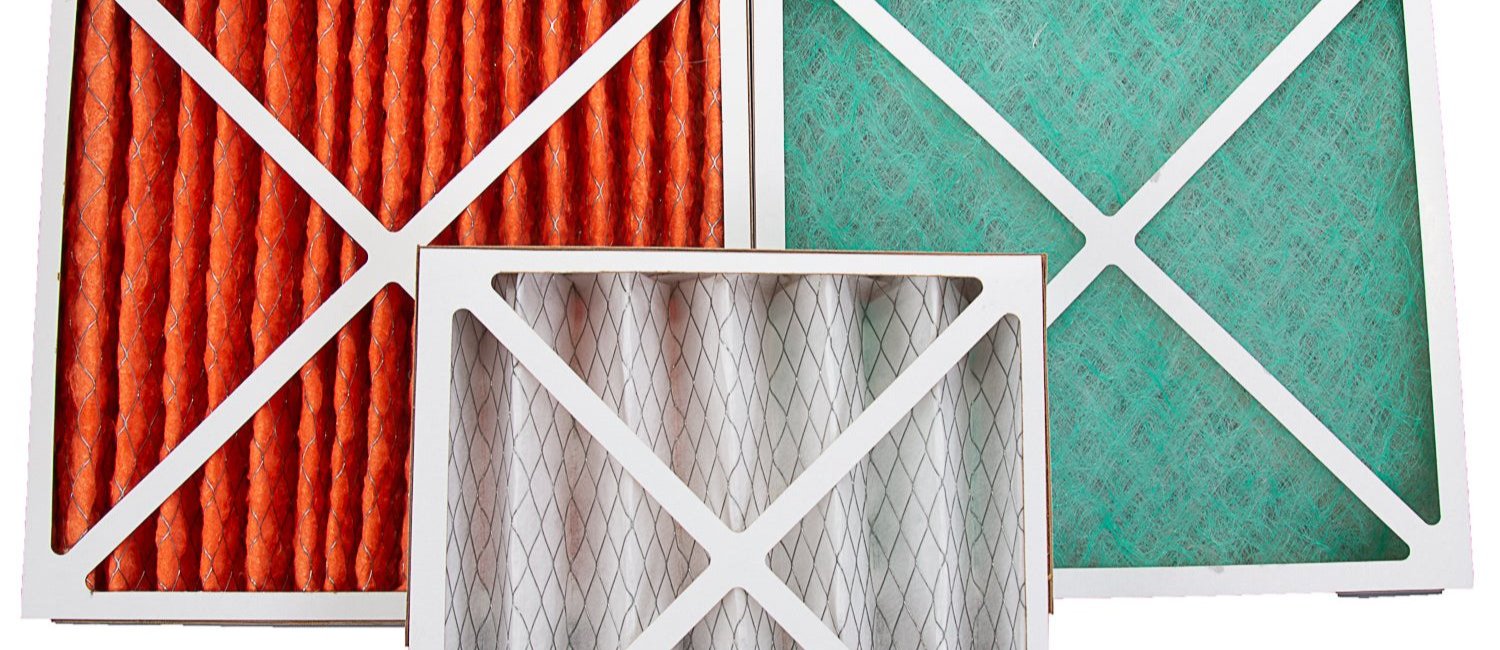 collection of panels filters for air filtration in spray booths and HVAC installations