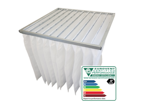 air filter with pockets and a metal frame