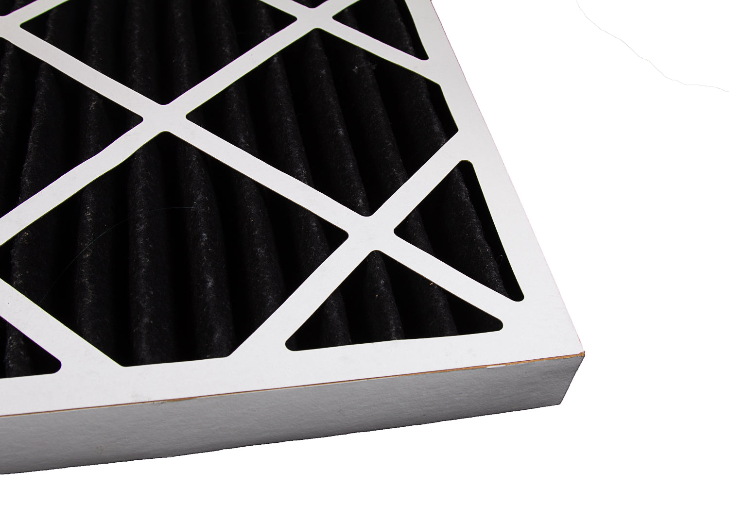 photo showing the corner of our carbon air filters which help arrest fumes produced in a manufacturing process