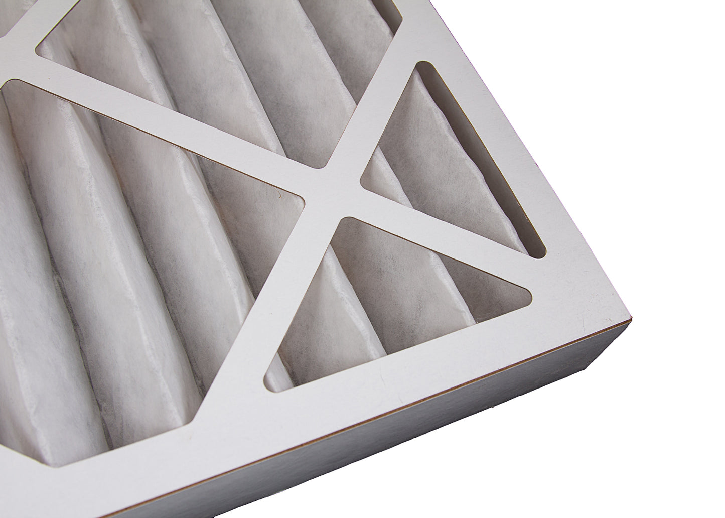 photo showing the back of the pleats in a pleated spraybooth panel.