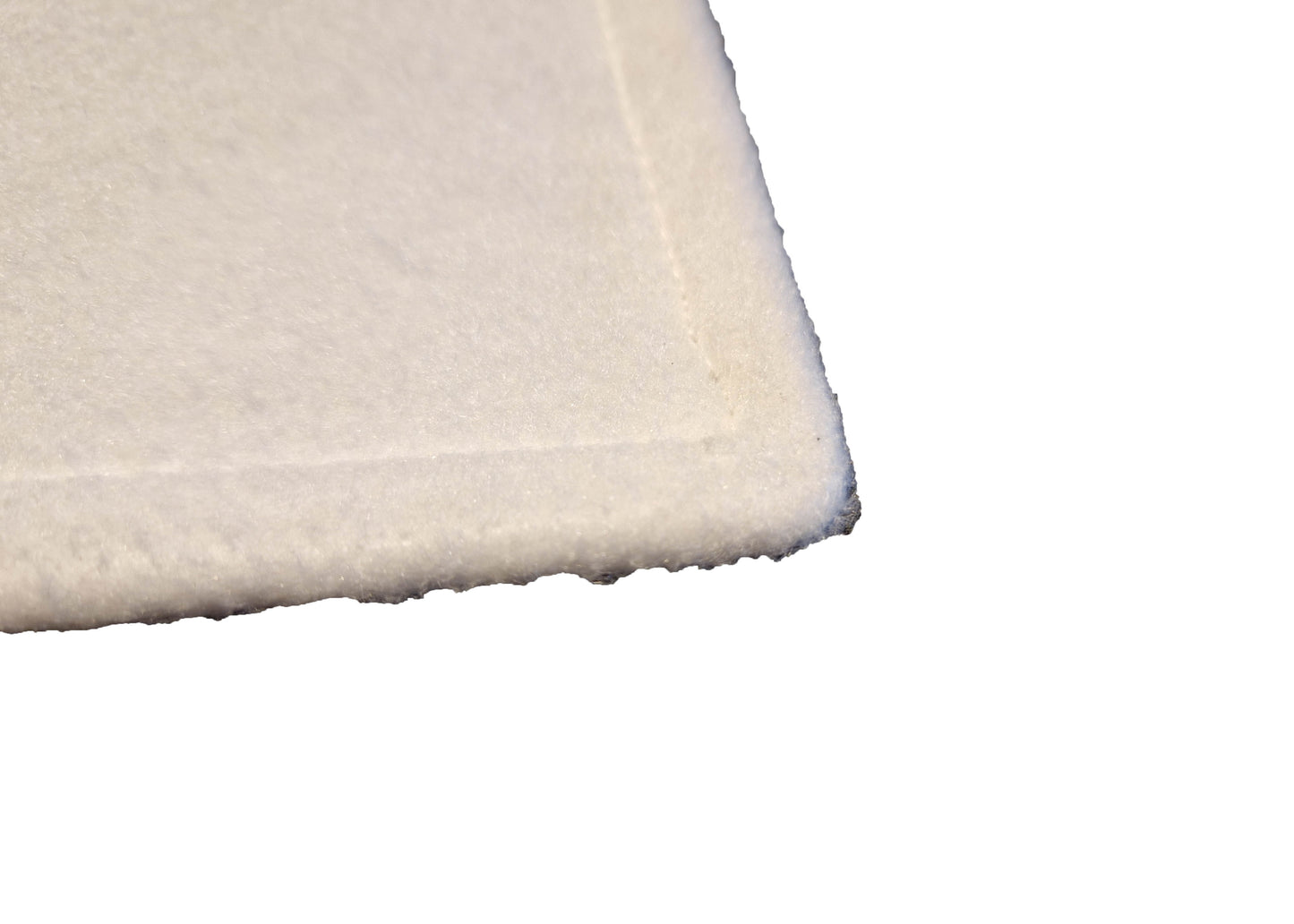 close up photo of the high efficiency filtration media which is wrapped around the wire frame of our high efficiency fan coil filters