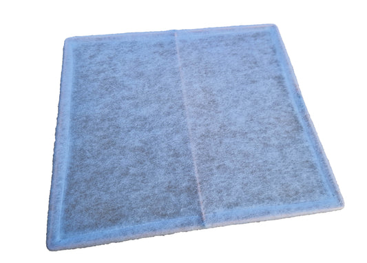 photo showing the front of one of our wire fan coil filters for air conditioning units and other air flow filtration