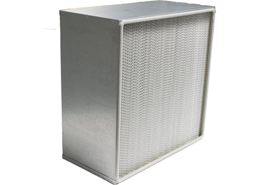 Absolute filter. HEPA deep pleat filter with a metal frame.