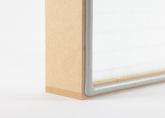 very good filter with 99.9% filtration quality. HEPA filter.