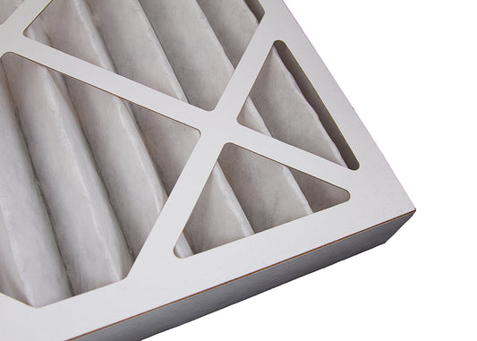 photo showing the back of the pleats in a pleated spraybooth panel.