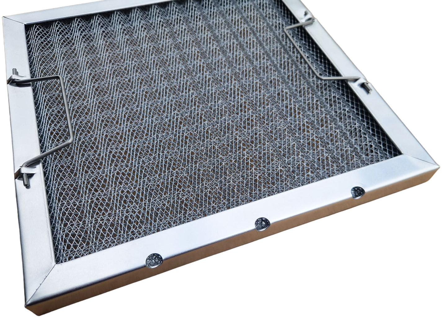 grease filters with drain holes that allow for the filters to be cleaned with warm water